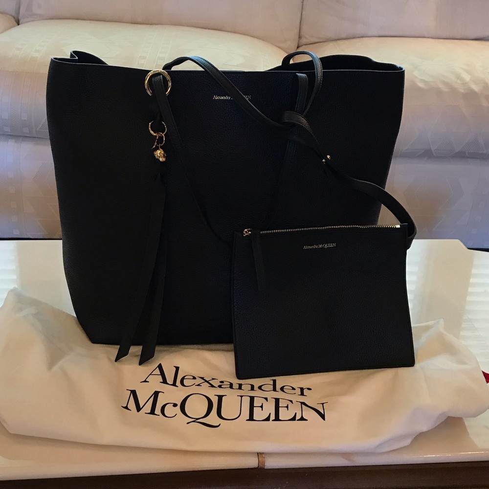 Alexander McQueen Elegant Black Tote and Pouch